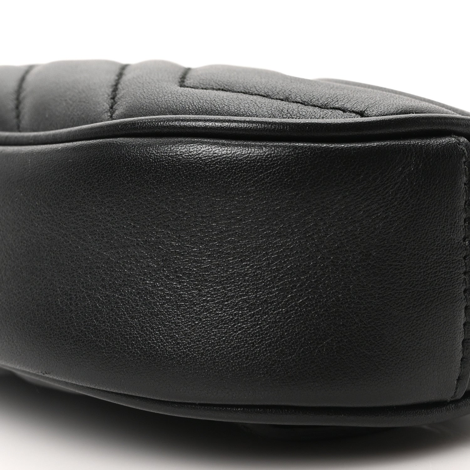 Gucci Calfskin Matelasse GG Marmont Belt Bag 95 38 Black