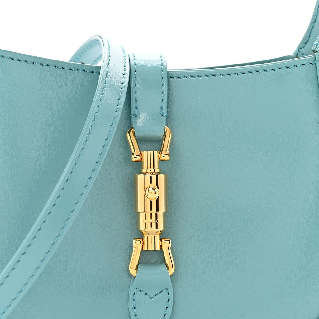 Gucci Boarded Dyana Lux Calfskin Mini Jackie 1961 Hobo Dusty Azure