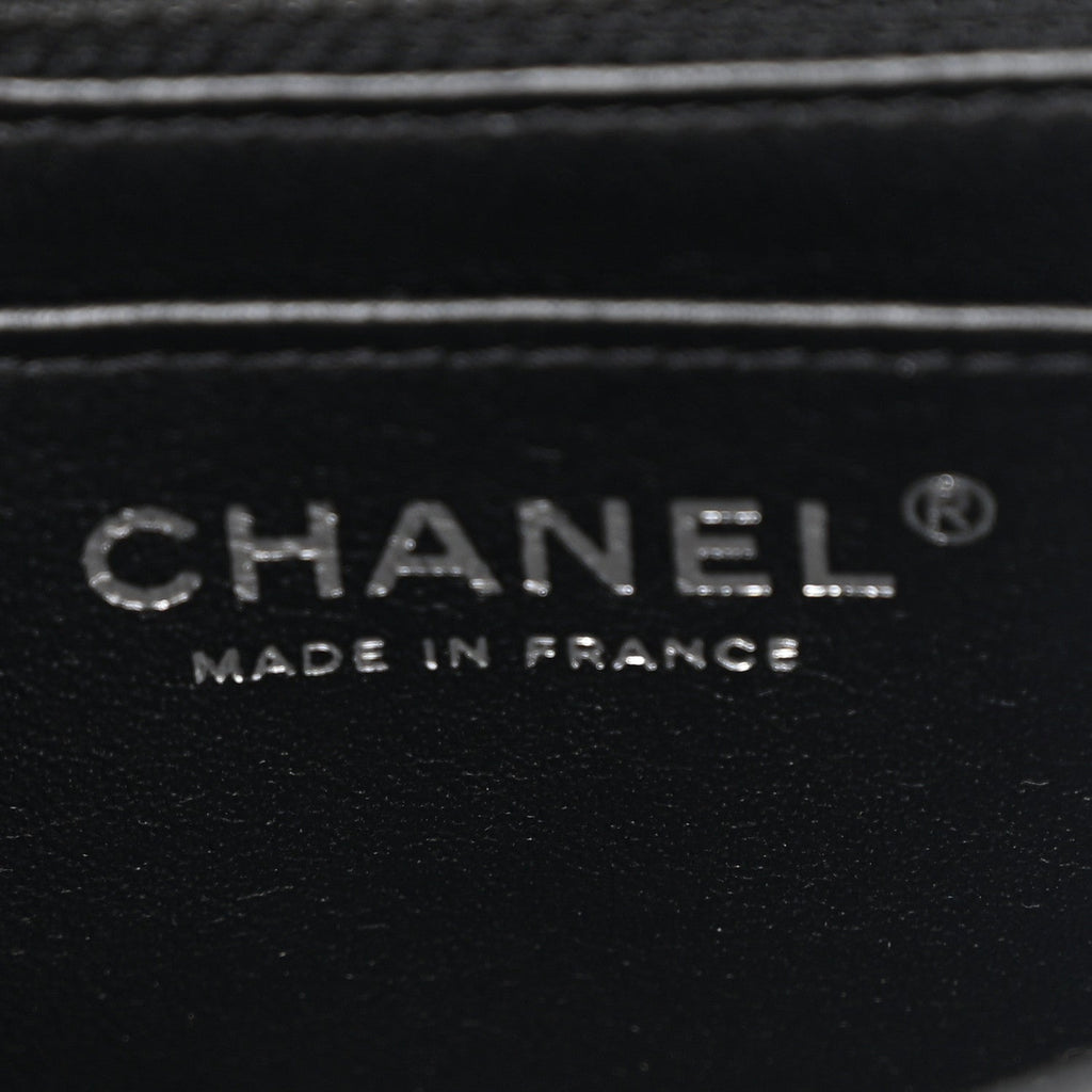 Chanel Lambskin Quilted Mini Rectangular Flap Black