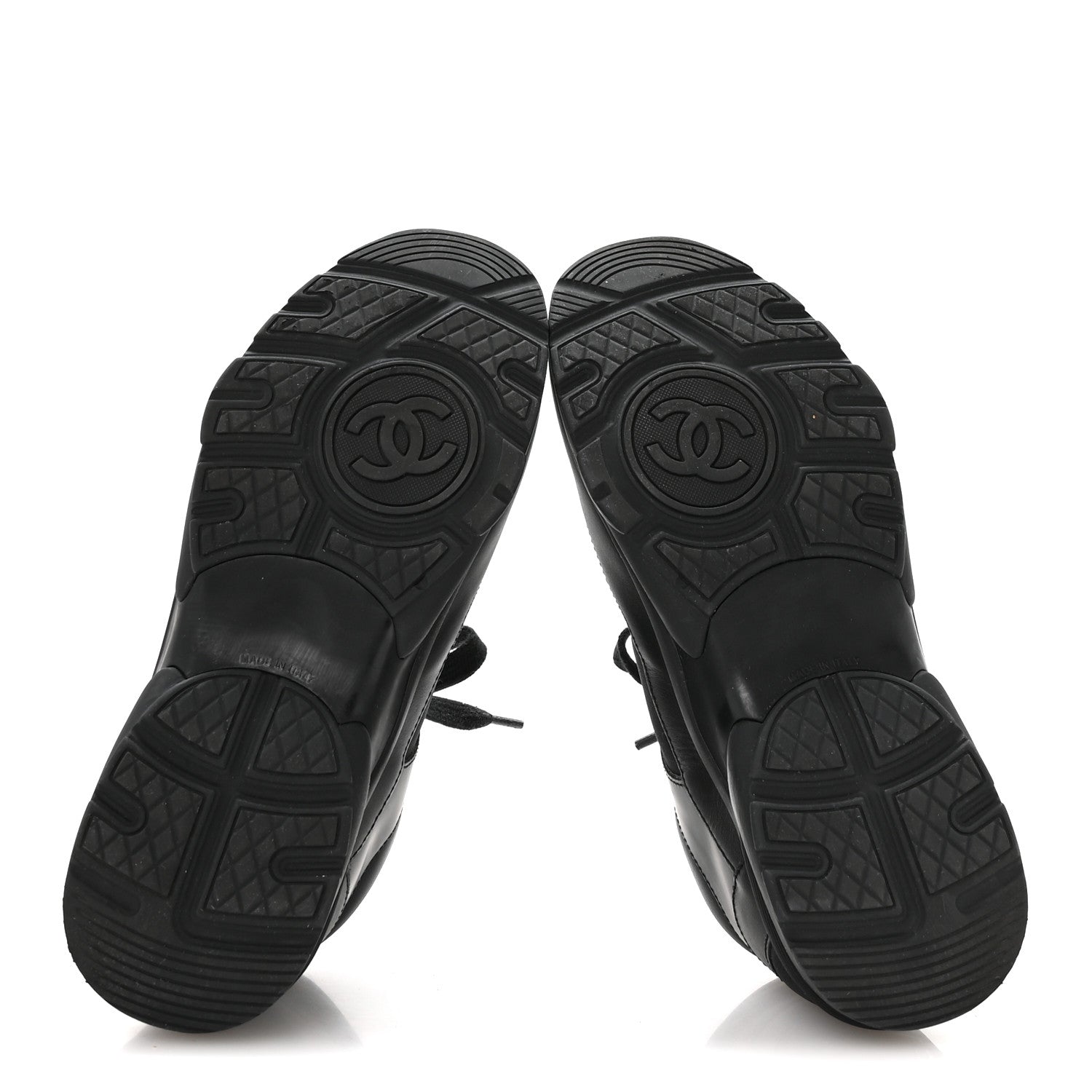 Calfskin Lambskin CC Uniform Sneakers 40 Black