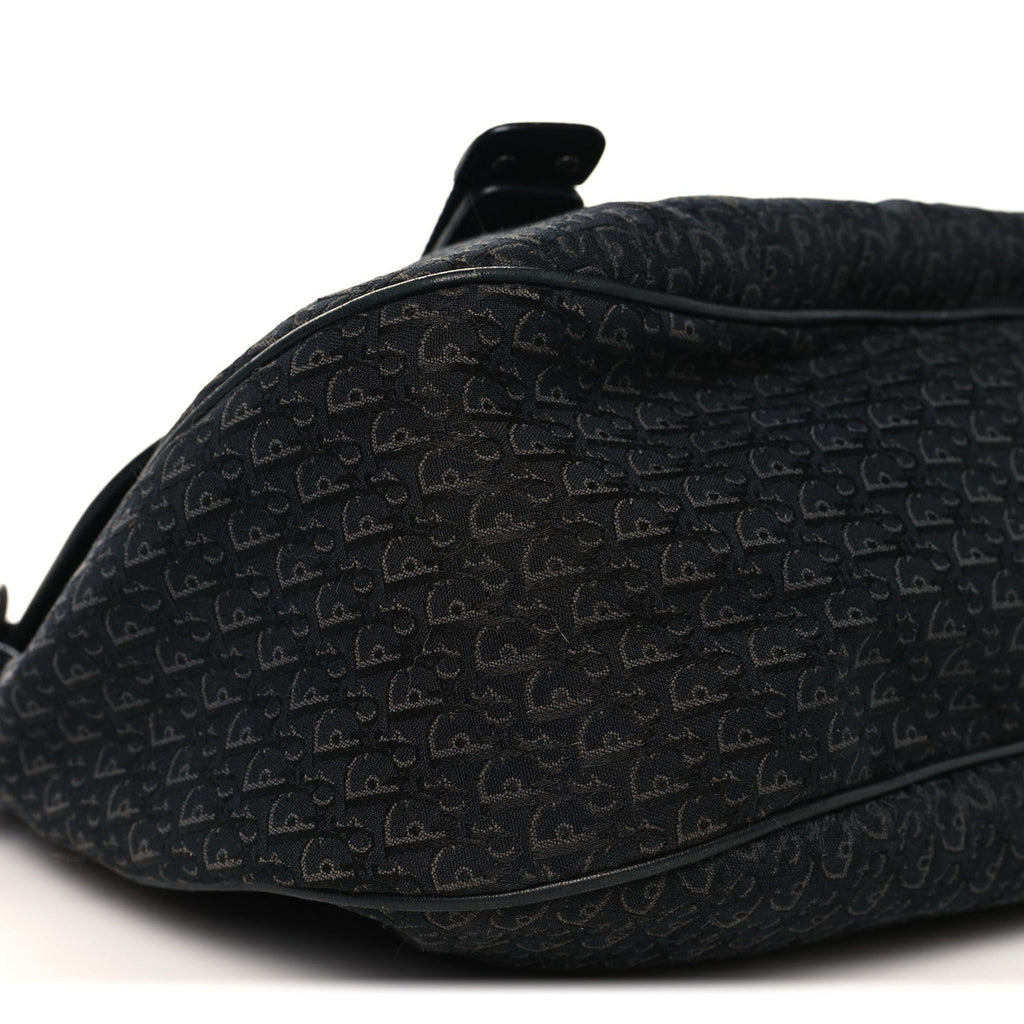Christian Dior Canvas Diorissimo Buckle Messenger Black