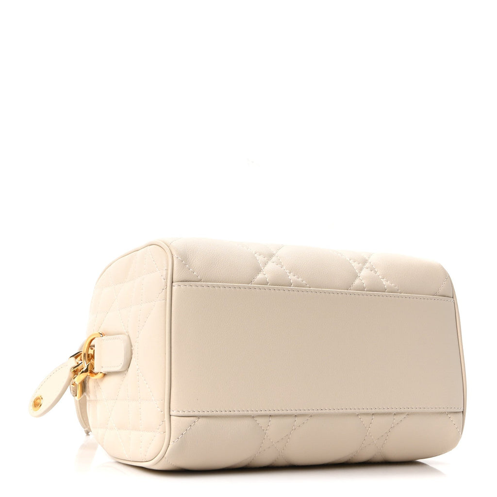 Christian Dior Calfskin Macrocannage Groove 20 Bag Dusty Ivory