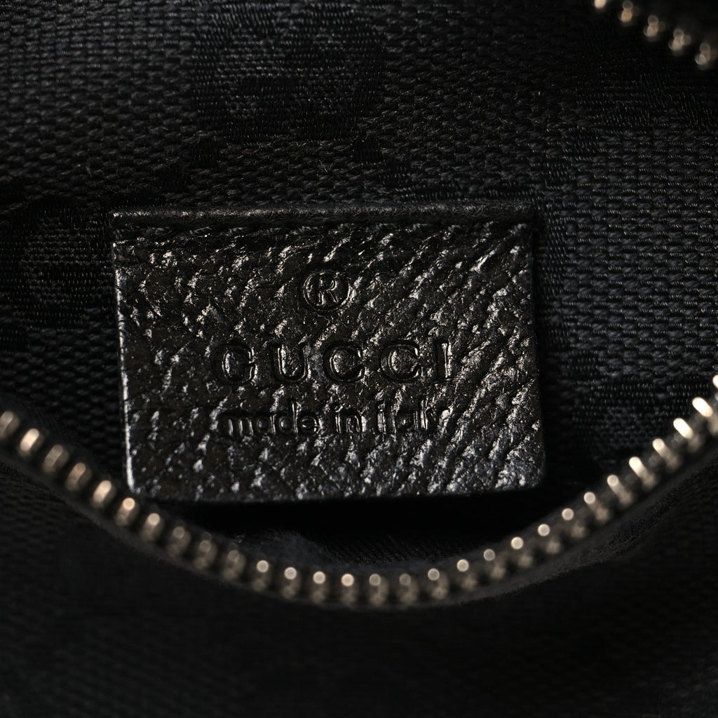 Gucci GG Monogram Double Pocket Belt Bag Black