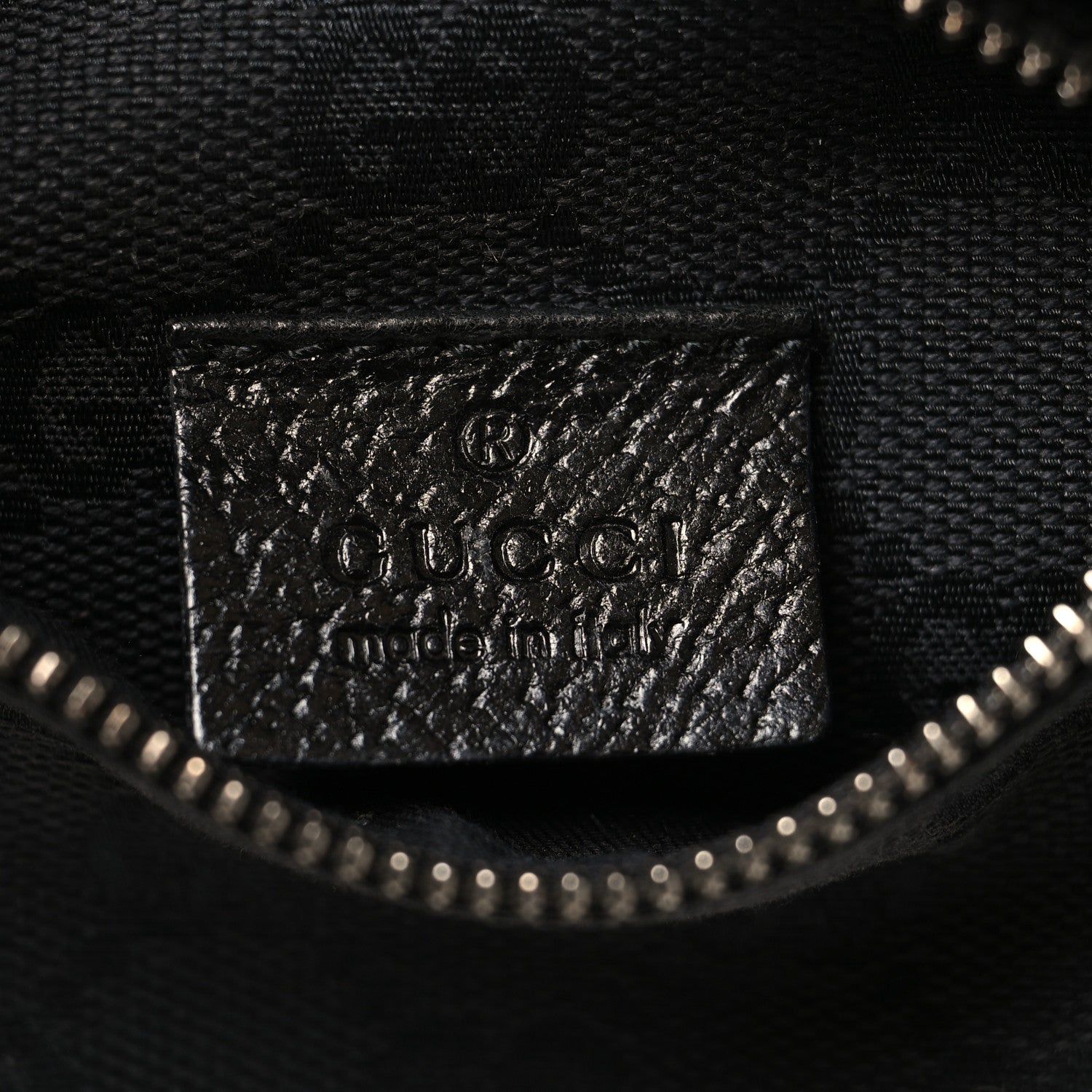 Gucci GG Monogram Double Pocket Belt Bag Black