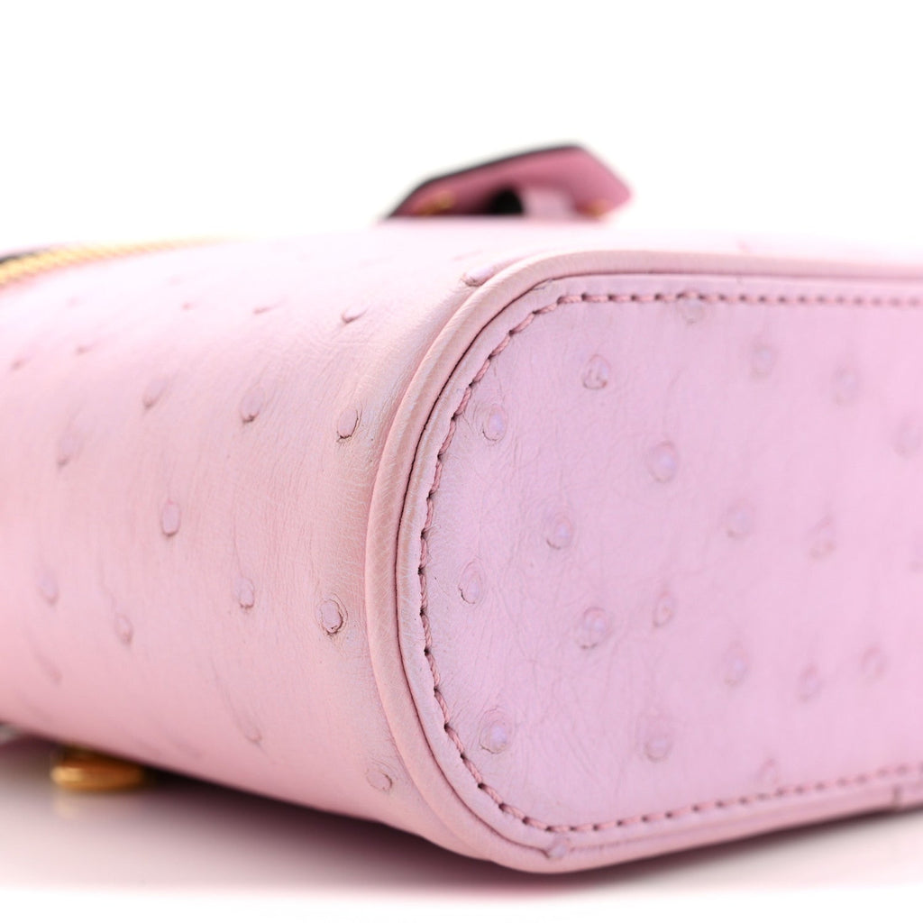 Louis Vuitton Ostrich Vanity Chain Pouch Pink