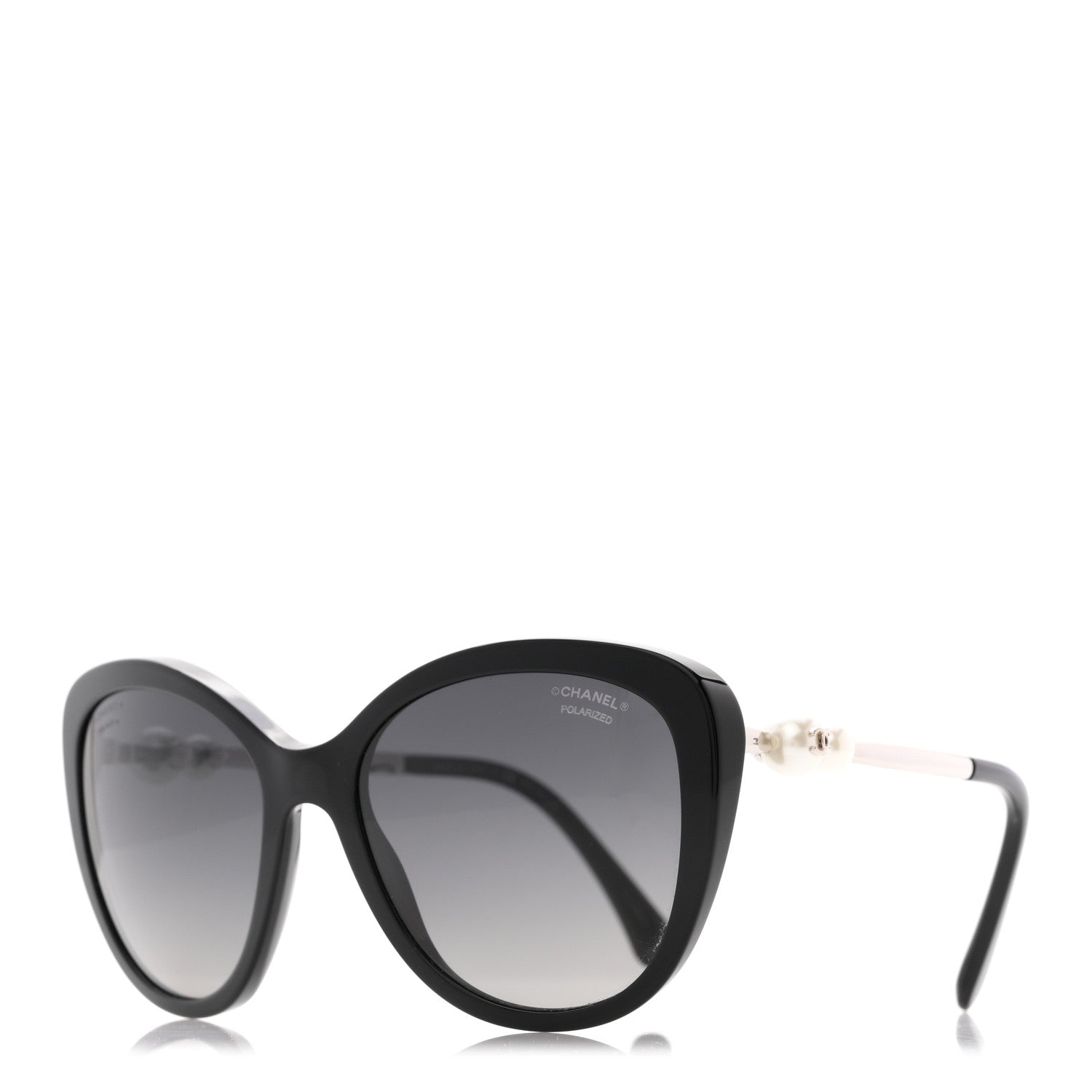 Acetate Pearl Polarized Winter Butterfly Sunglasses 5338-H Black