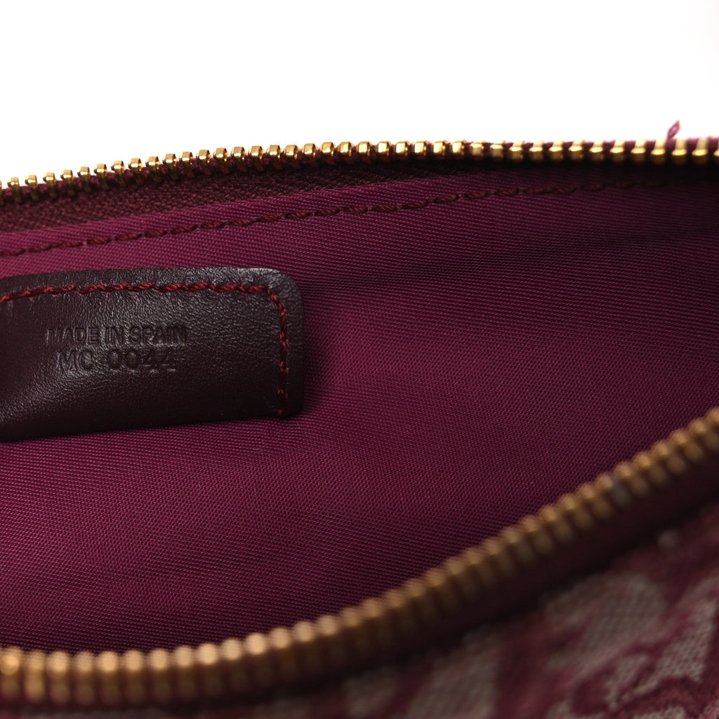 Christian Dior Monogram Mini Saddle Pochette Burgundy