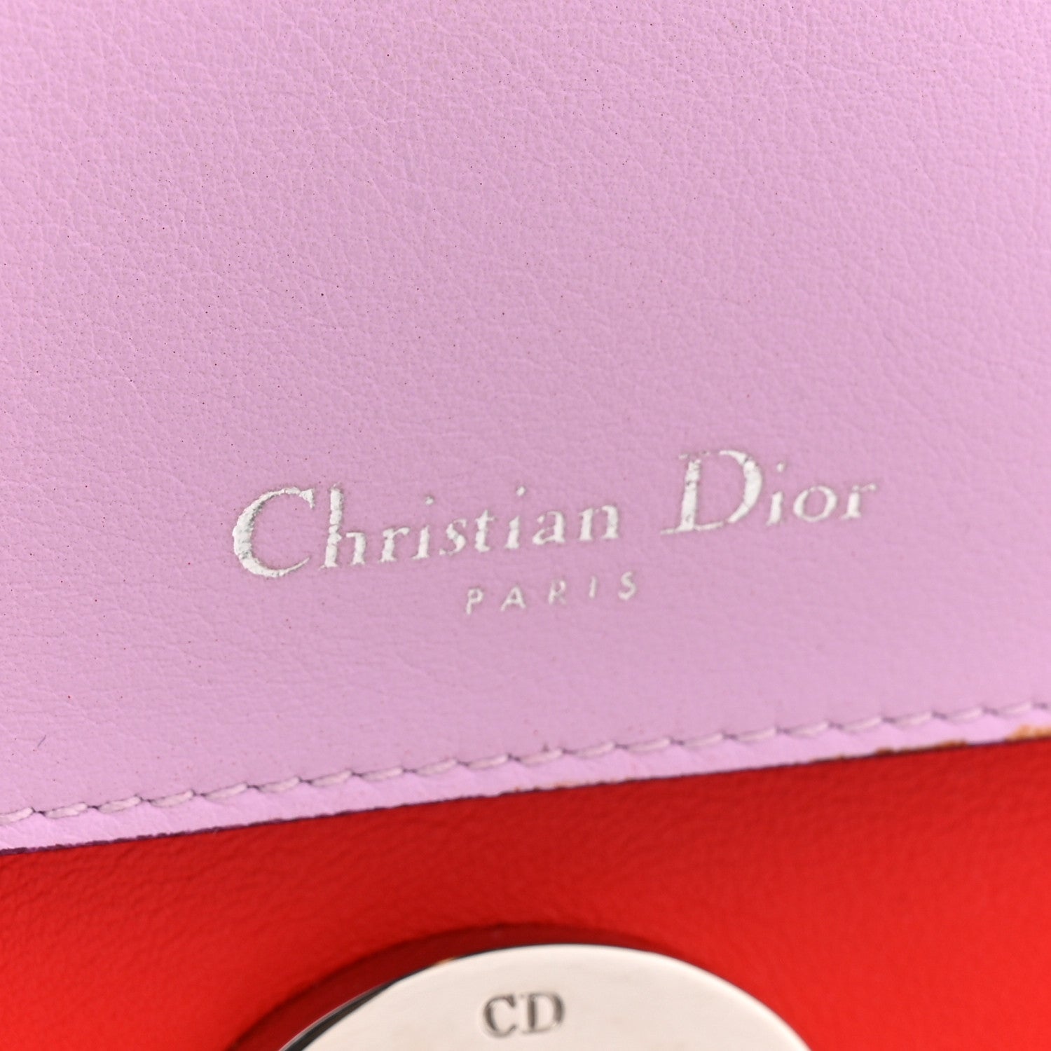 Christian Dior Calfskin Small Be Dior Flap Red