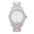 Gucci Stainless Steel Diamond Mother of Pearl 32mm Dive Quartz Watch