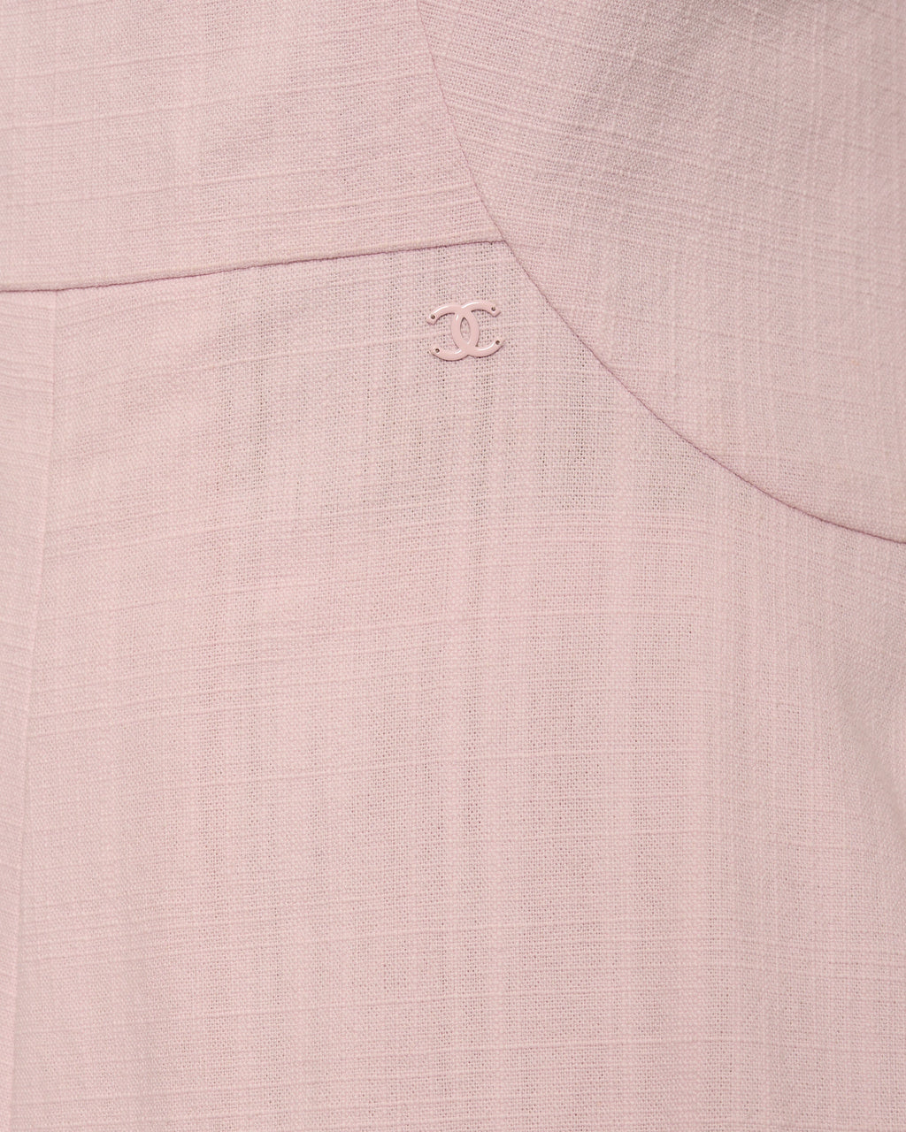 Chanel Pink Midi Sleeveless Dress with CC Detailing Size FR 40 (UK 12)