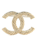 Chanel Twisted CC Brooch Light Gold
