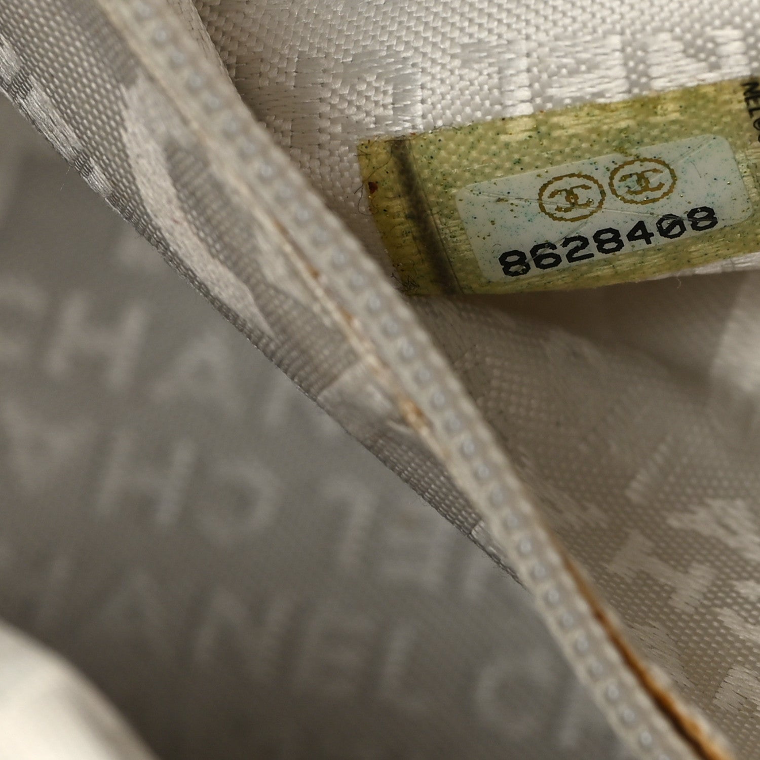 Chanel Caviar Square Stitched Bag White