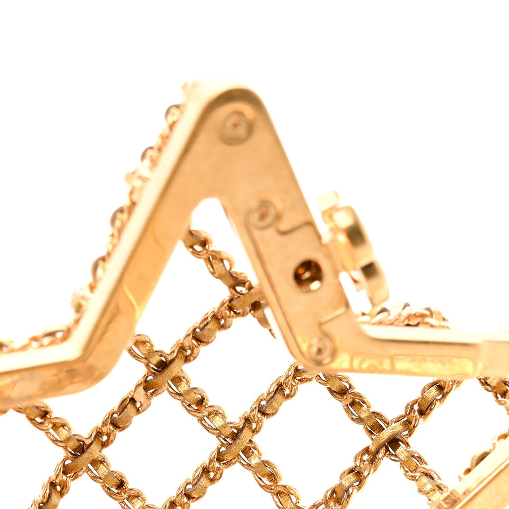 Chanel Metal CC Star Minaudiere Crossbody Gold