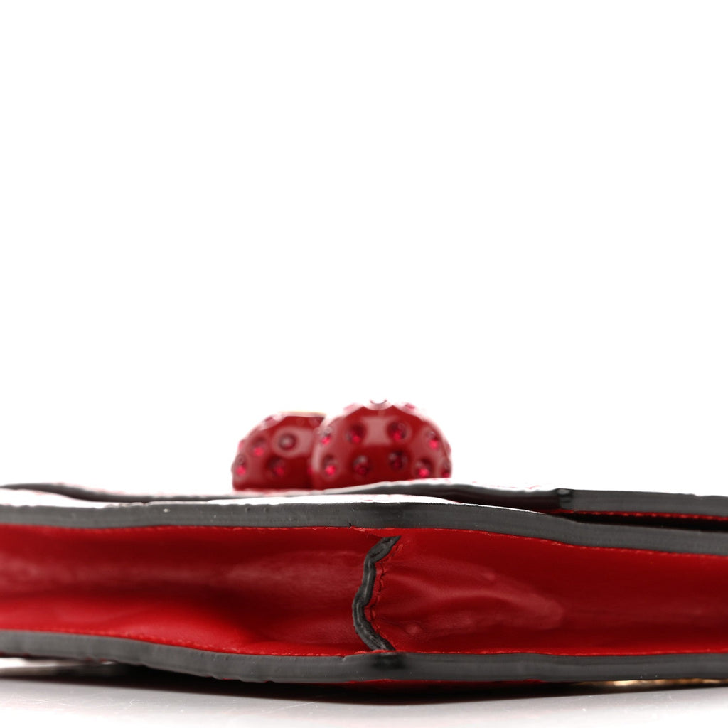 Gucci Guccissima Mini Cherry Chain Bag Hibiscus Red