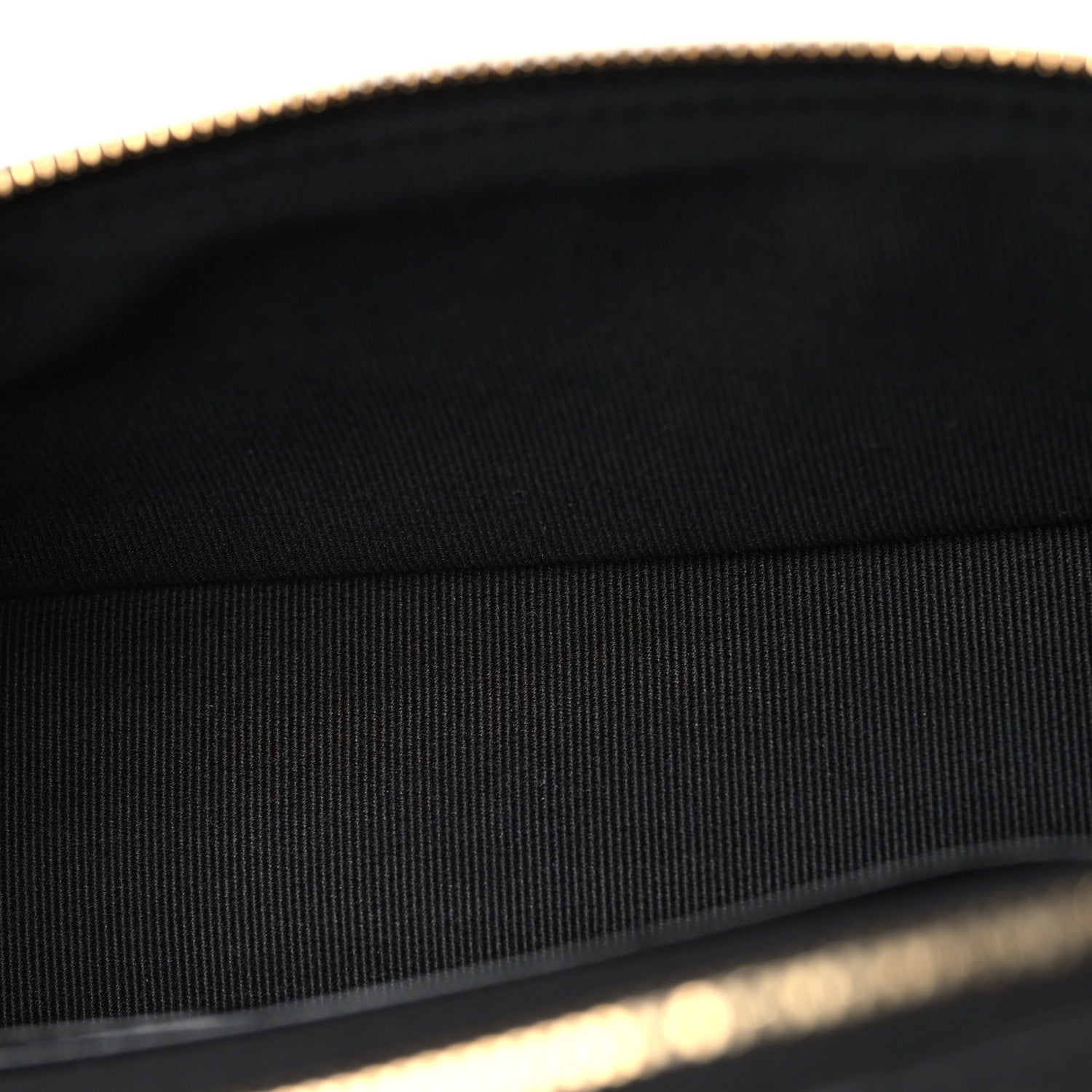 Chanel Goatskin Stitched Top Handle Slim Vanity With Chain Black