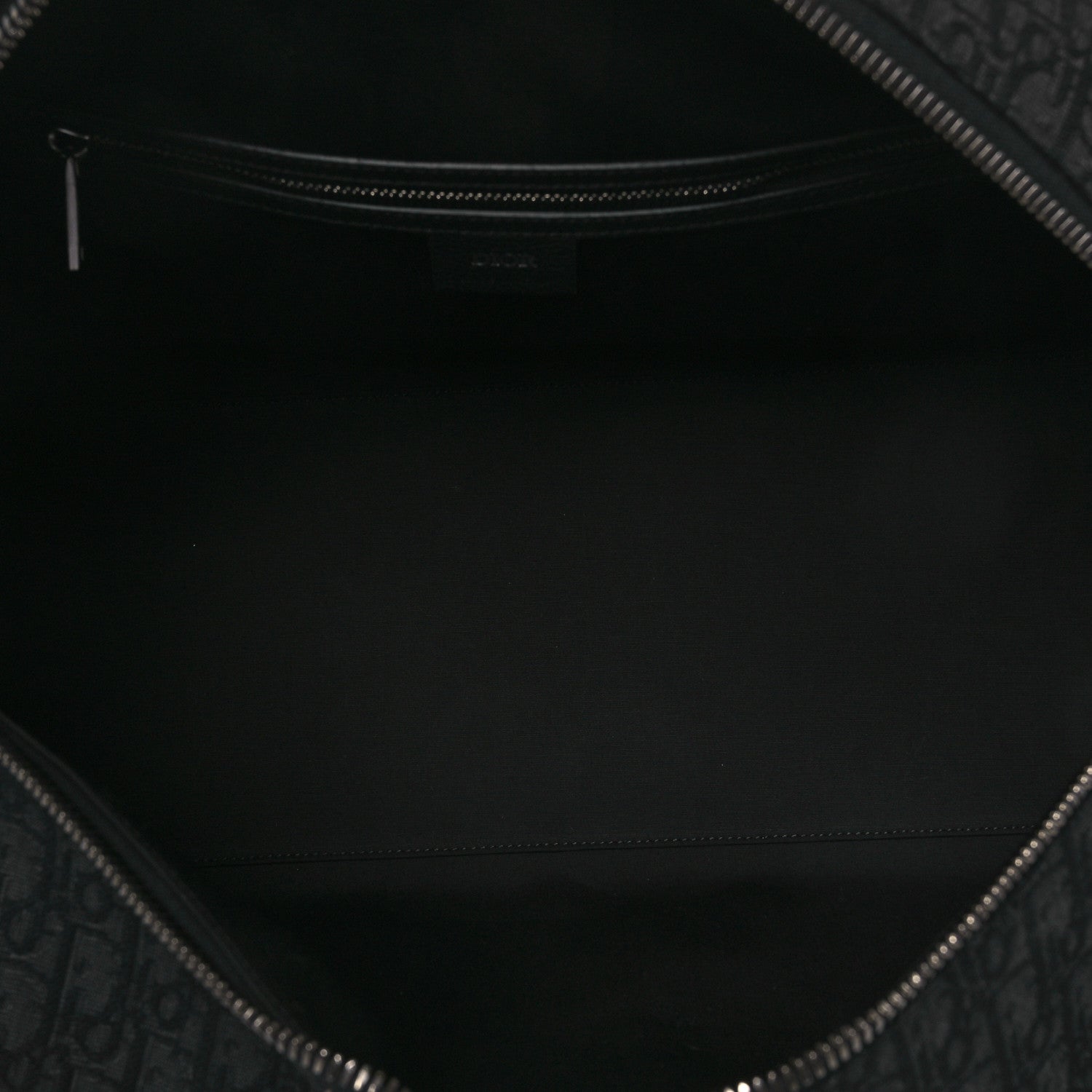 Christian Dior Oblique Jacquard Grained Calfskin Lingot 50 Black