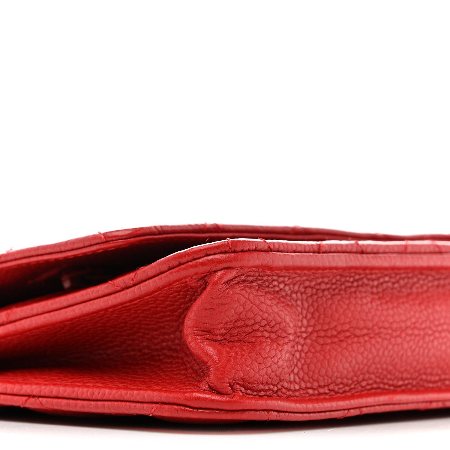 Chanel Caviar Quilted Wallet on Chain WOC Red
