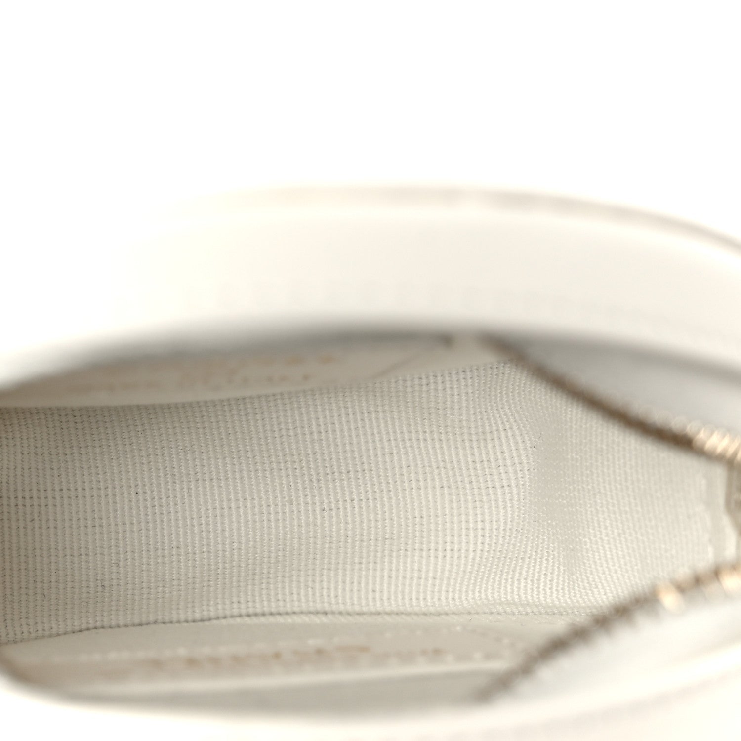 Chanel Tweed Quilted Round Filigree Pouch With Chain White Black