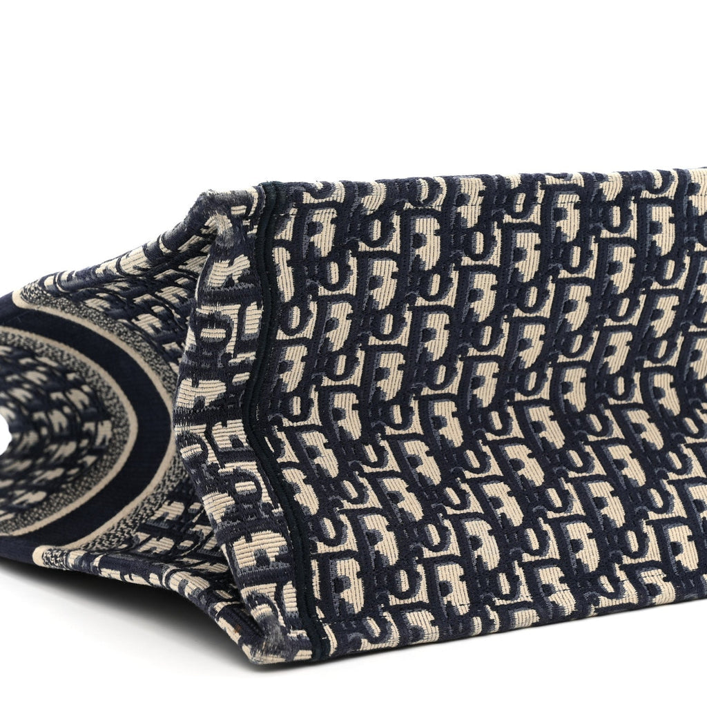Christian Dior Oblique Large Book Tote Blue Multicolor