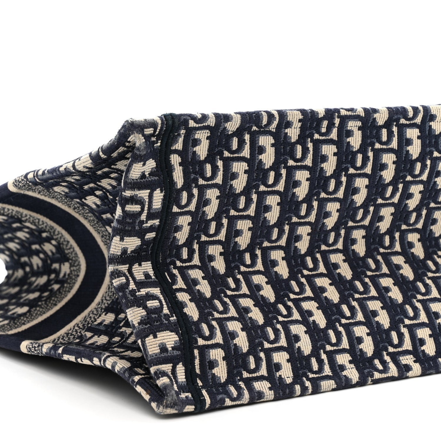 Christian Dior Oblique Large Book Tote Blue Multicolor