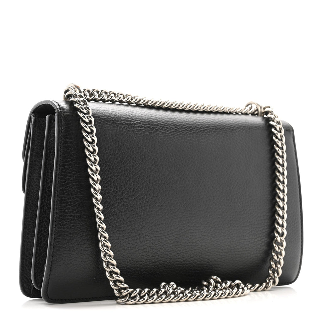 Gucci Pebbled Calfskin Small Dionysus Shoulder Bag Black