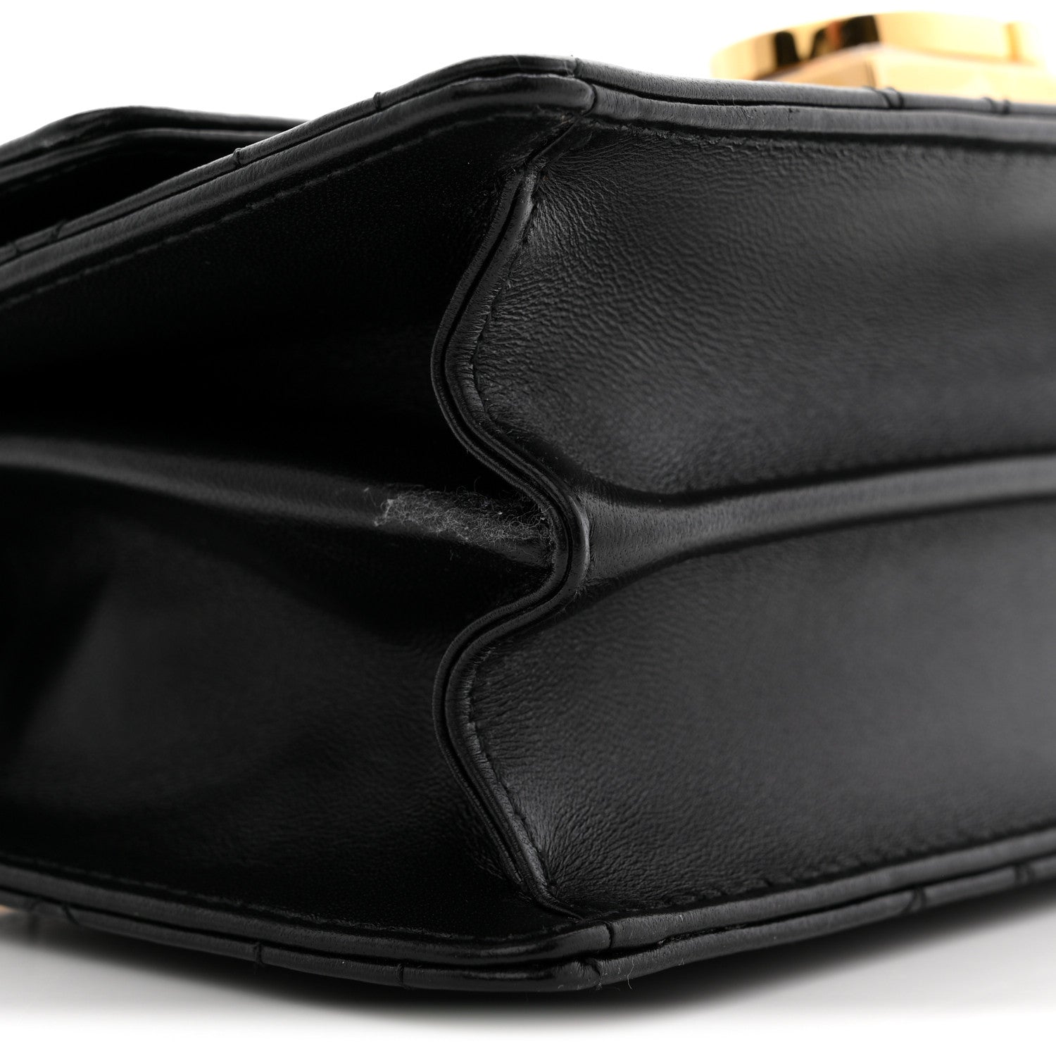 Christian Dior Calfskin Cannage Mini Ange Bag Black