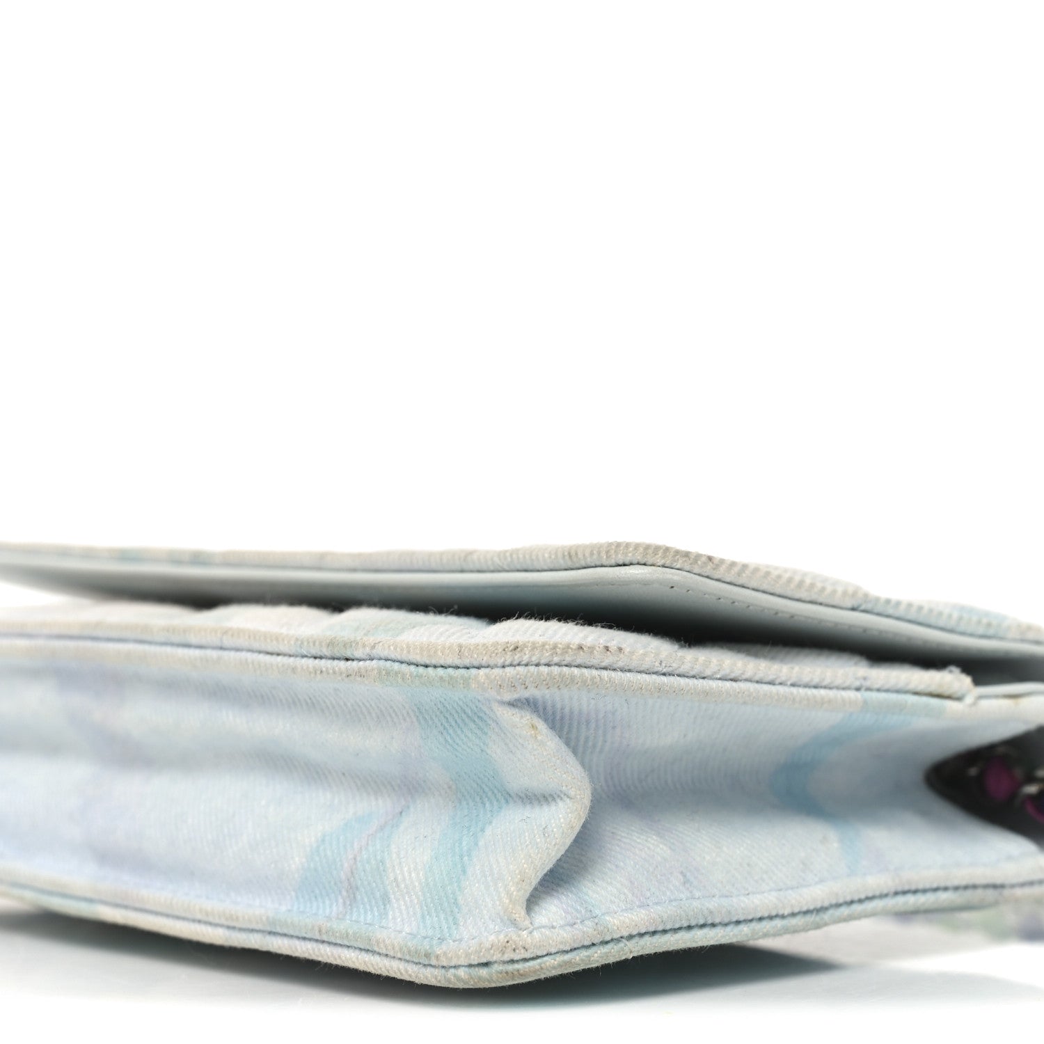 Chanel Canvas Quilted Jungle Jeans Wallet on Chain WOC Multicolor