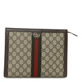 Gucci GG Supreme Monogram Web Ophidia Pouch Brown