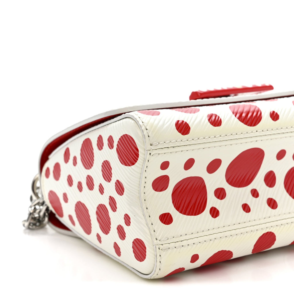 Louis Vuitton LV X YK Epi Infinity Dots Twist Shoulder Bag PM White Red