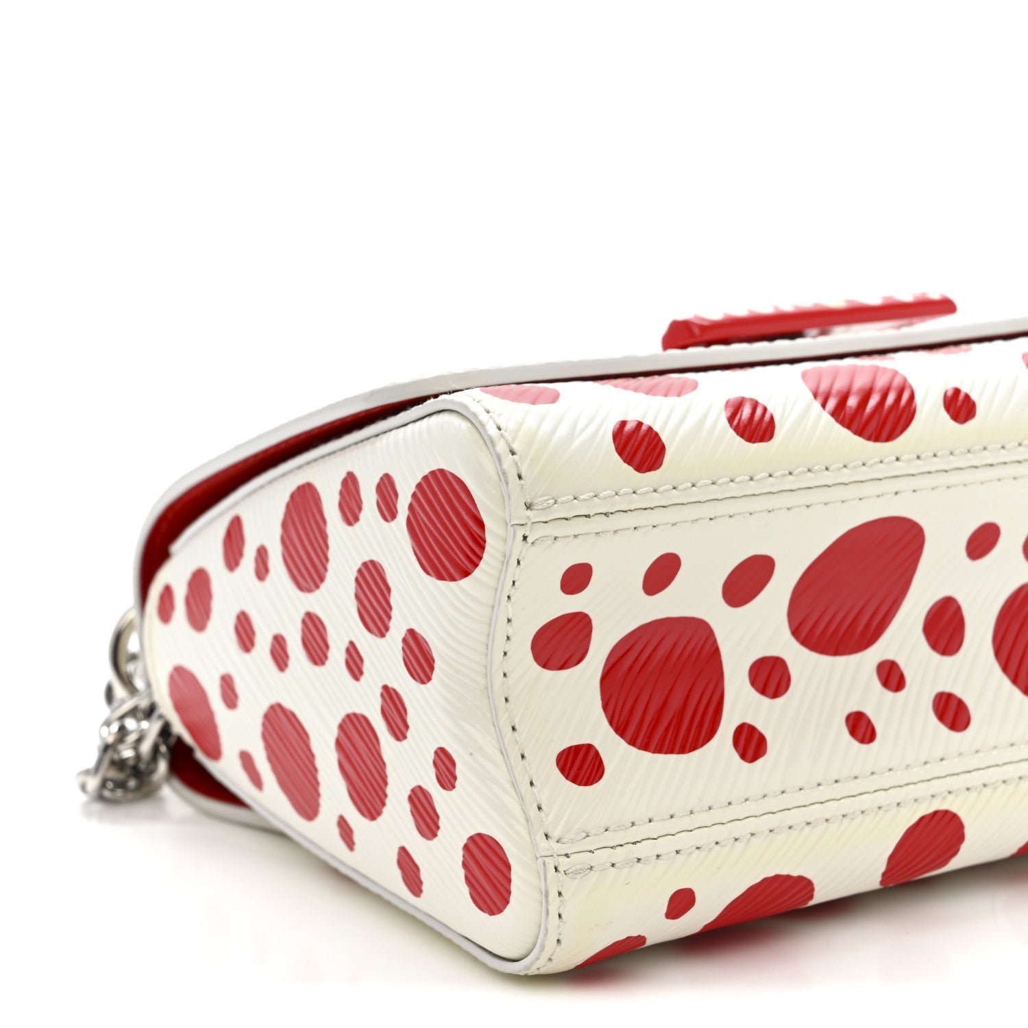 Louis Vuitton LV X YK Epi Infinity Dots Twist Shoulder Bag PM White Red