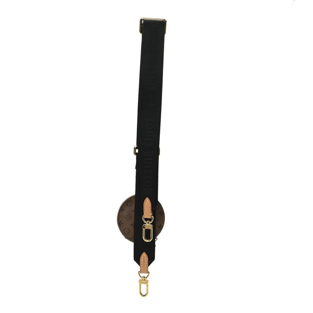 Louis Vuitton Reverse Monogram Multi Pochette Accessories Bandouliere Shoulder Strap Black