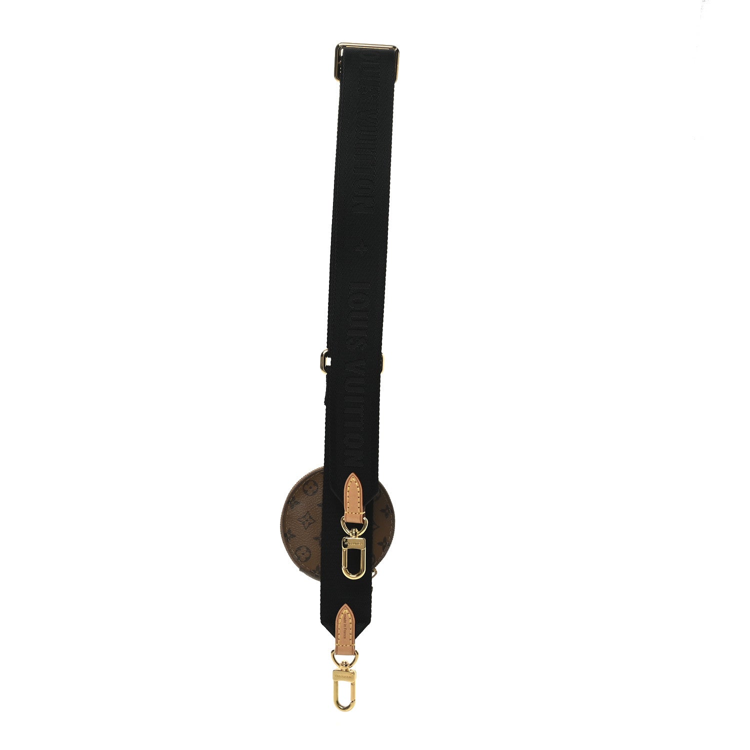Louis Vuitton Reverse Monogram Multi Pochette Accessories Bandouliere Shoulder Strap Black