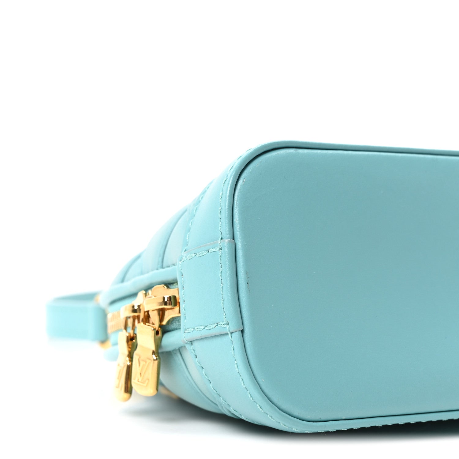 Louis Vuitton Lambskin Malletage Alma Nano Lagoon Blue