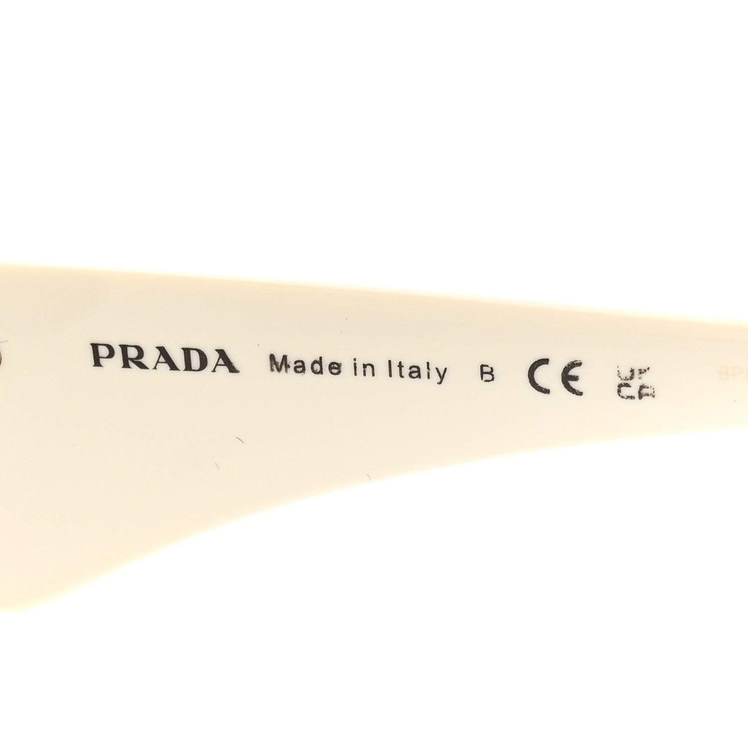 Prada Acetate Oval Symbole Sunglasses SPR 20Z White