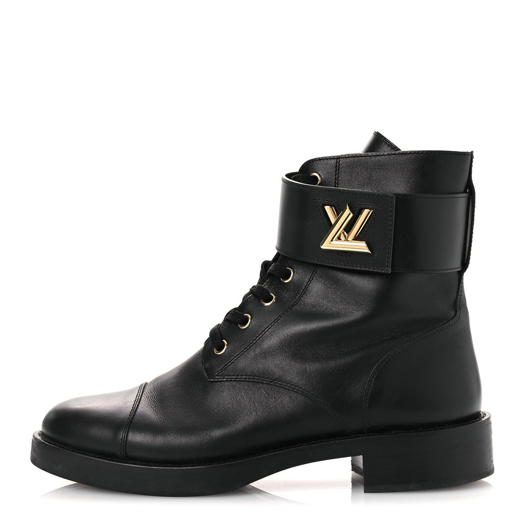 Louis Vuitton Calfskin Wonderland Ranger Boots 41 Black