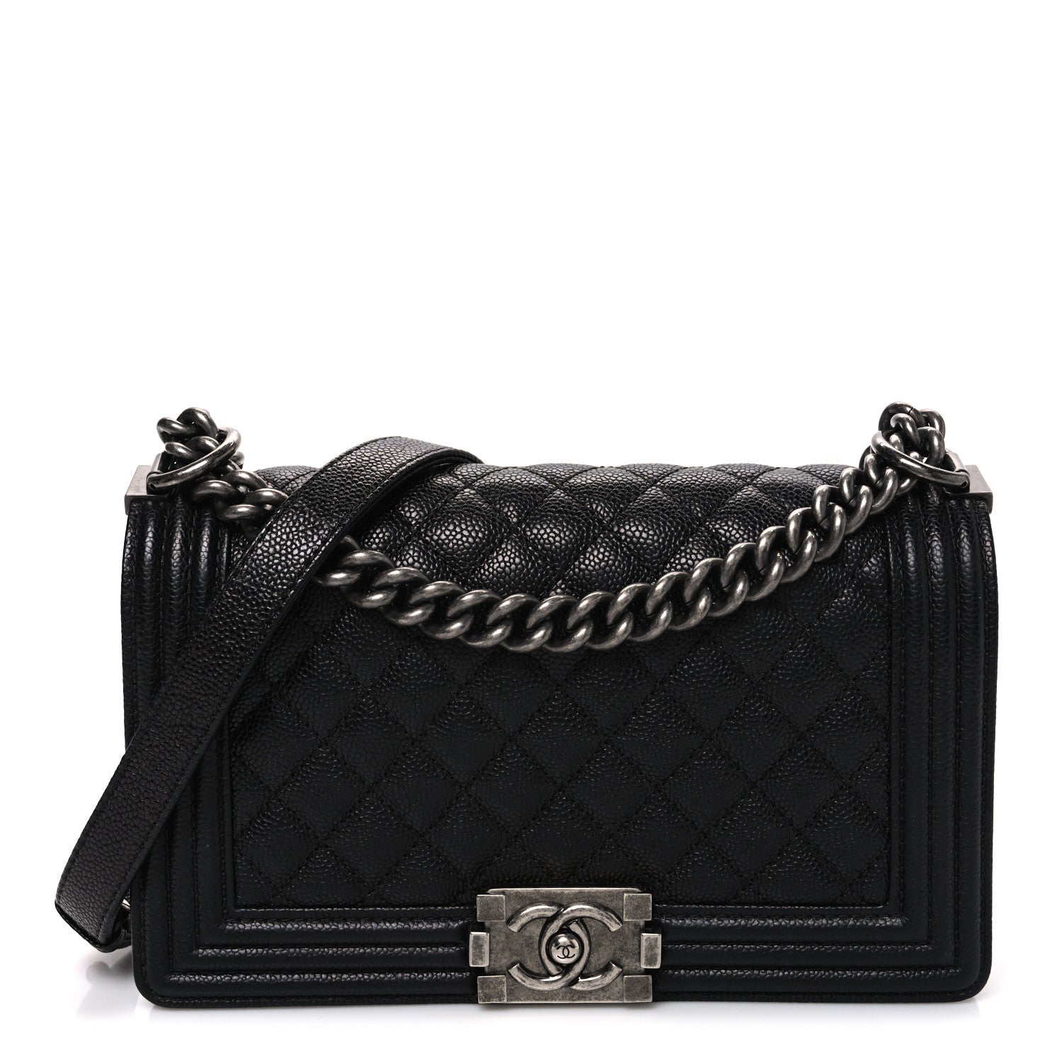 Chanel Caviar Quilted Medium Boy Flap Black