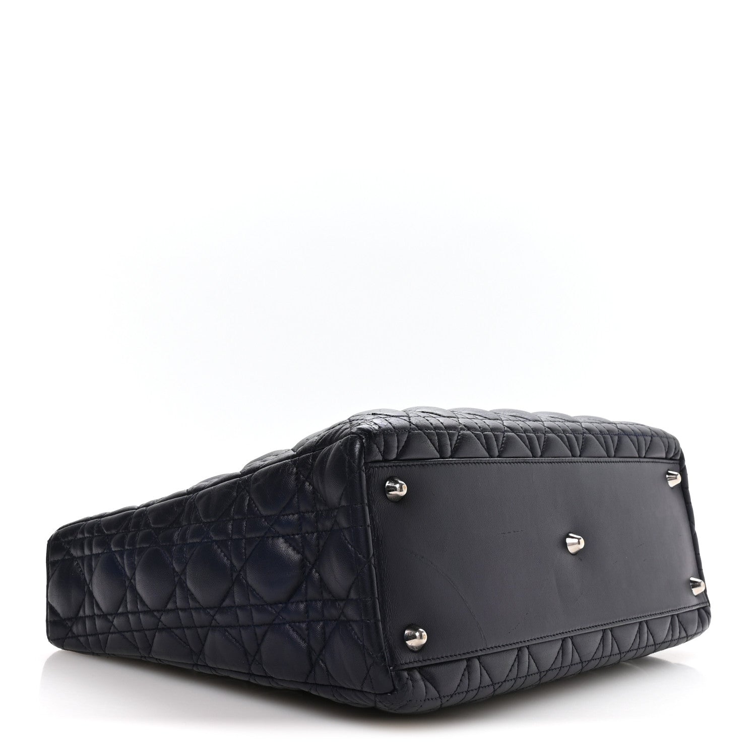 Christian Dior Lambskin Cannage Large Lady Dior Royal Blue