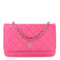 Chanel Caviar Quilted Wallet on Chain WOC Pink