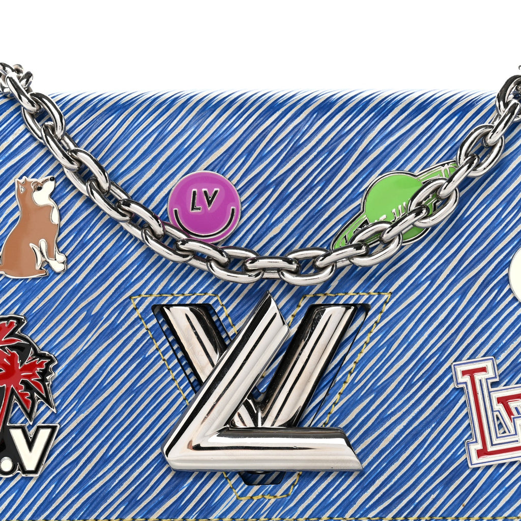 Louis Vuitton Epi Pins Twist Chain Wallet Denim Light