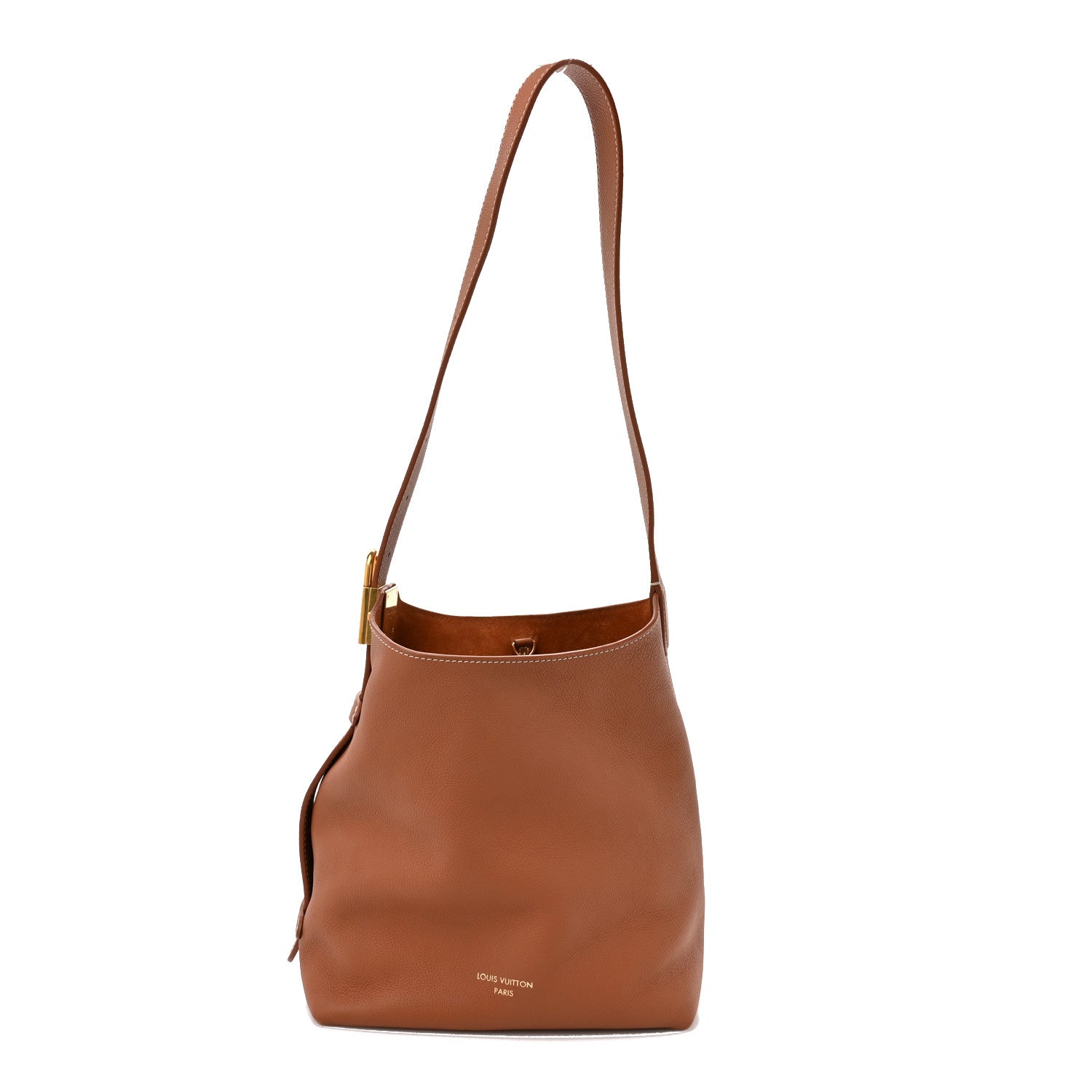 Louis Vuitton Grained Calfskin Low Key Hobo PM Cognac
