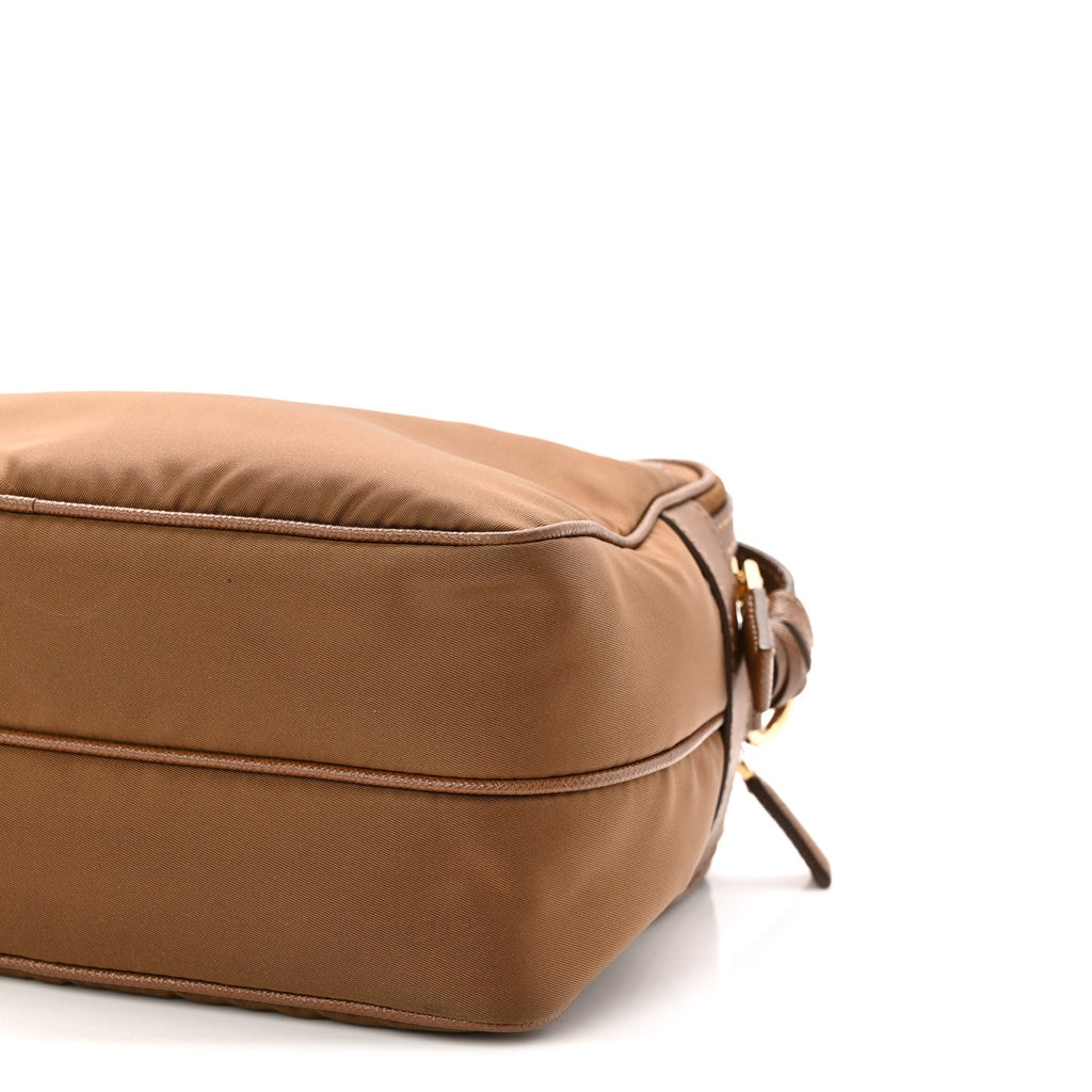 Prada Tessuto Nylon Saffiano Re-Edition 1978 Messenger Bag Sughero
