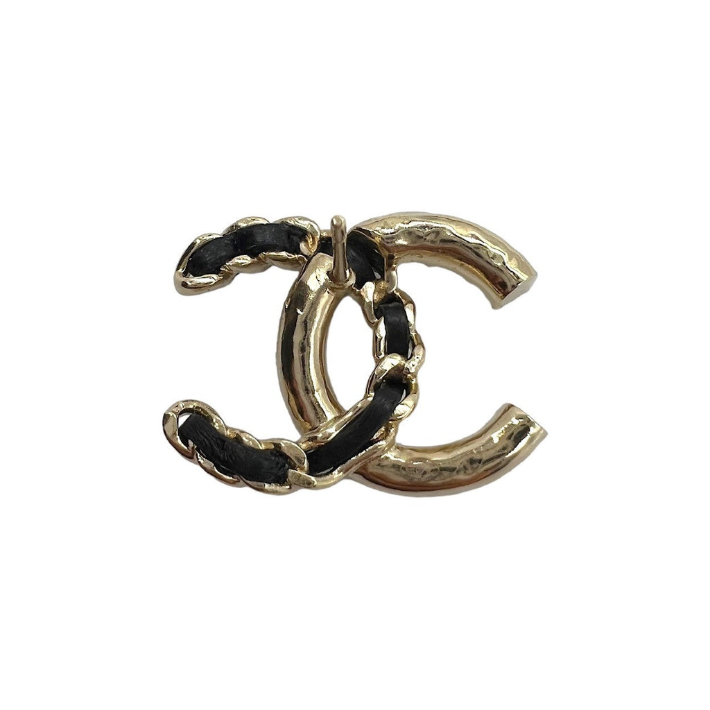 Chanel CC Interlocking Gold-tone & Pearl Earrings