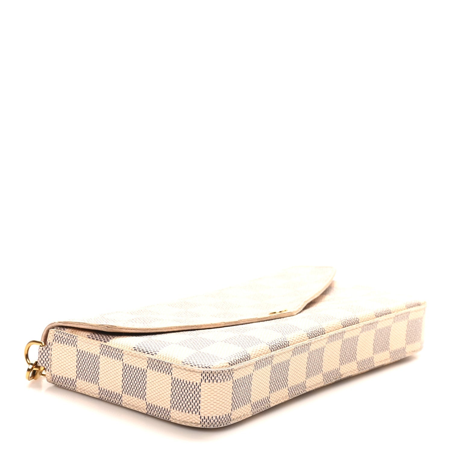 Louis Vuitton Damier Azur Pochette Felicie Chain Wallet Rose Ballerine