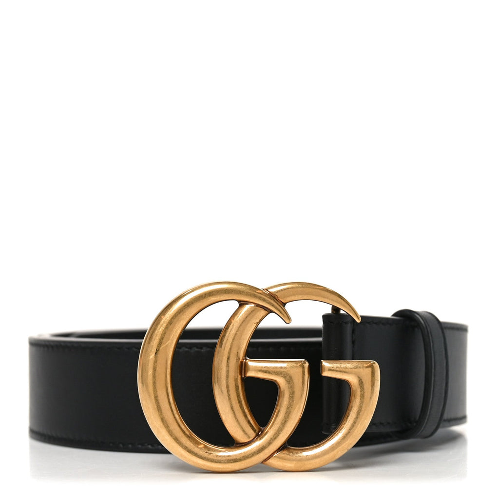 Gucci Calfskin Double G 30mm Belt 90 36 Black