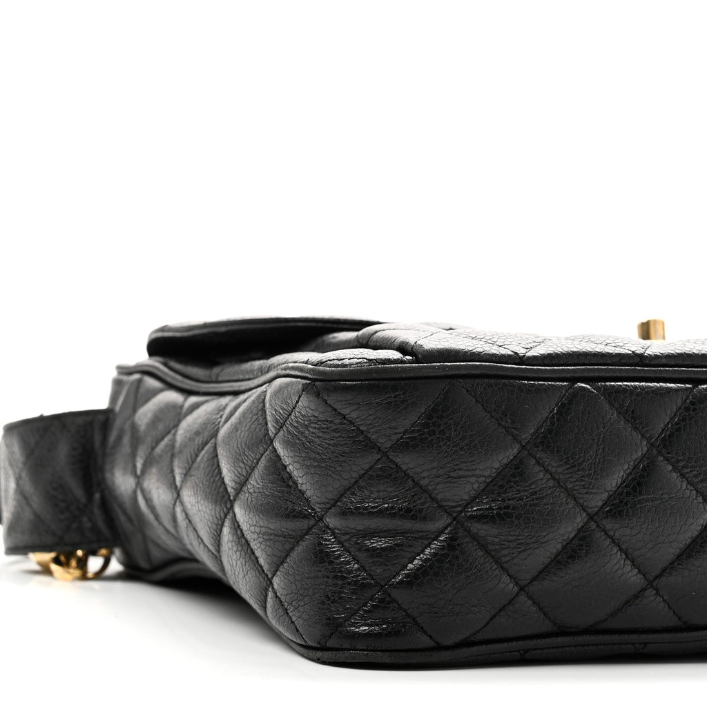 Chanel Caviar Quilted Flap Shoulder Bag Black