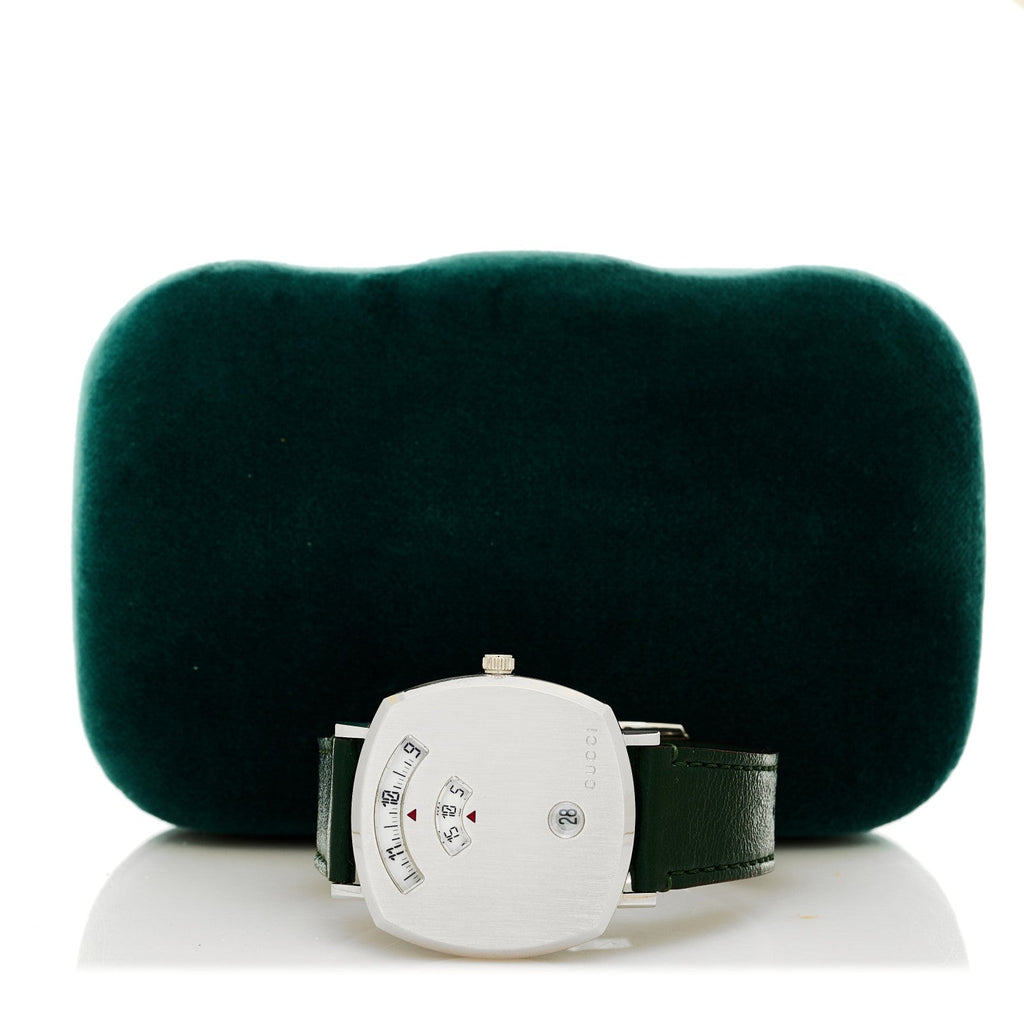 Gucci Stainless Steel Calfskin 35mm Grip Quartz Watch Green