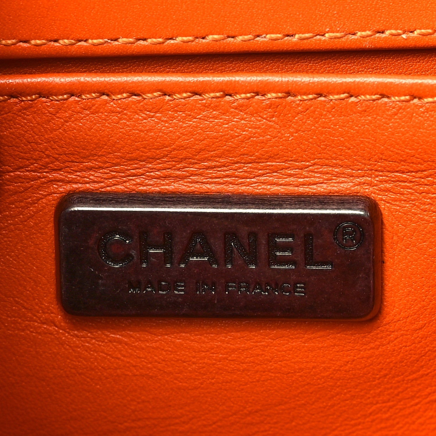 Chanel Snakeskin Small Boy Flap Orange