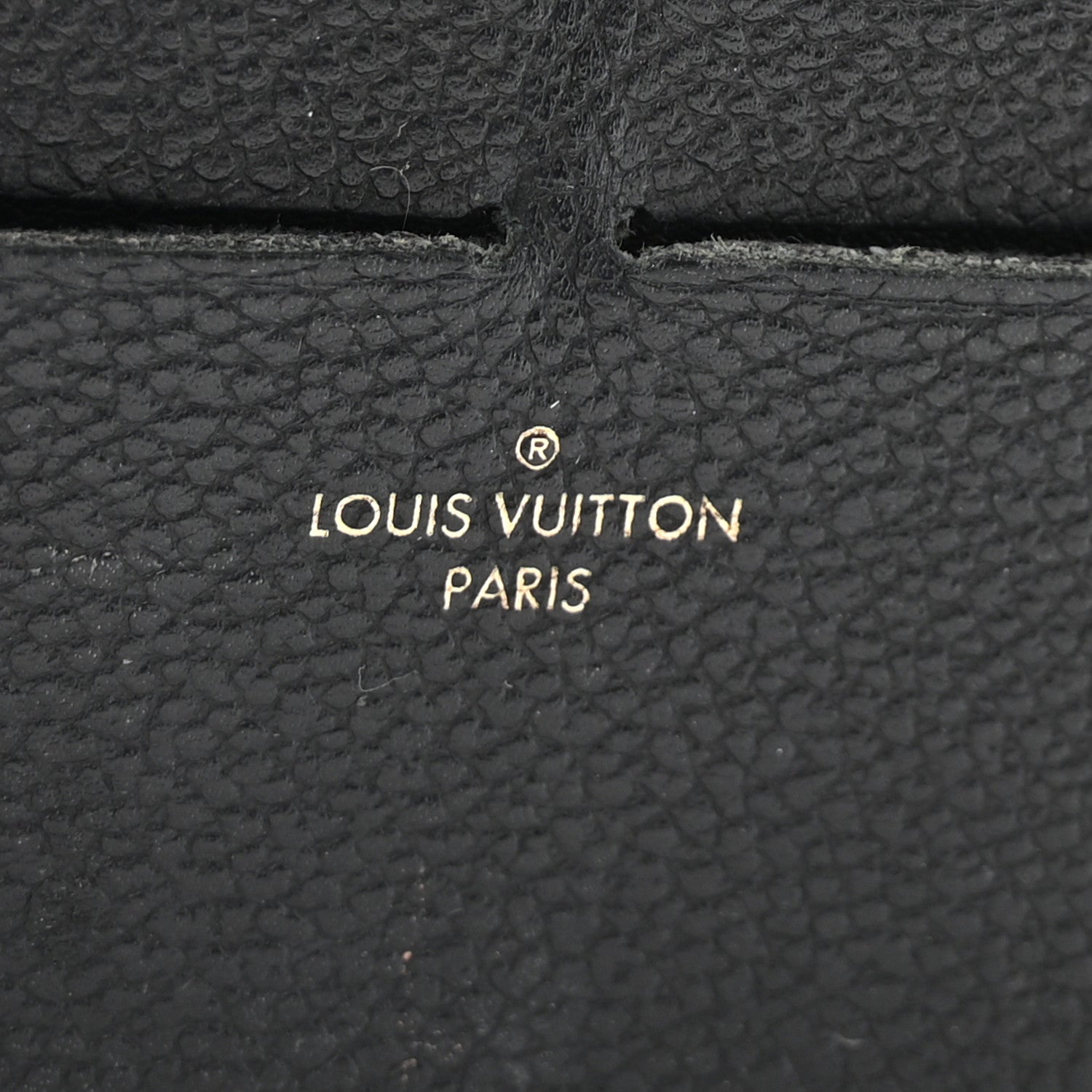 Louis Vuitton Calfskin Felicie Chain Wallet Card Holder Insert Black