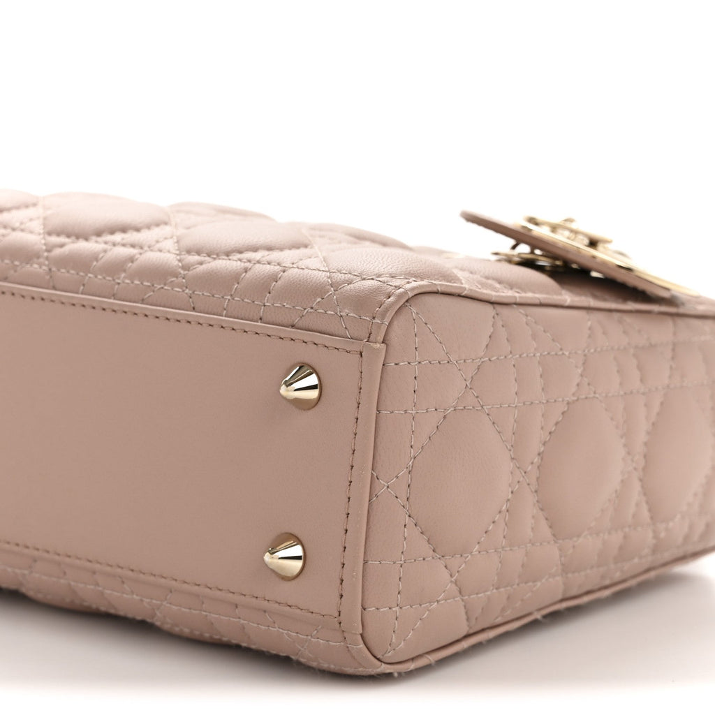 Christian Dior Lambskin Cannage Small My ABC Dior Lady Dior Blush