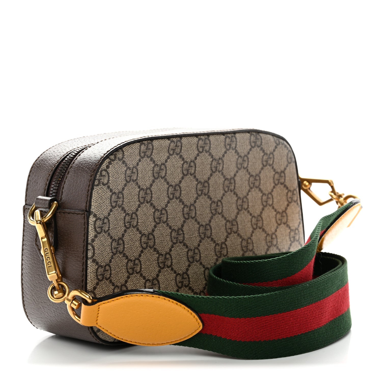Gucci GG Supreme Monogram Web Neo Vintage Shoulder Bag Beige New Acero Crop